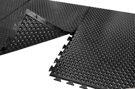 Zware rubberen anti-vermoeidheid mat vergrendeling antisslip rubberen vloer